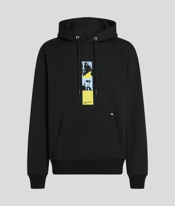 SUDADERA CON CAPUCHA KARL PRINT