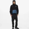 Sudadera con capucha y bolsillo de denim