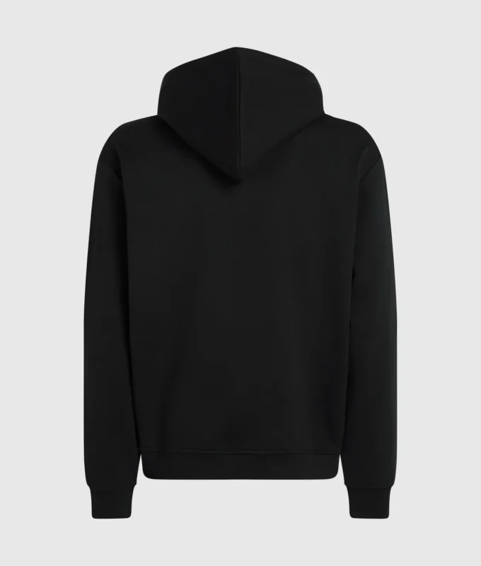 Sudadera con capucha y bolsillo de denim