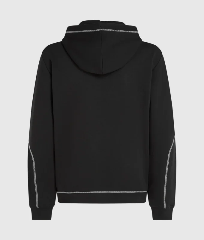 Sudadera con capucha y costuras en contraste