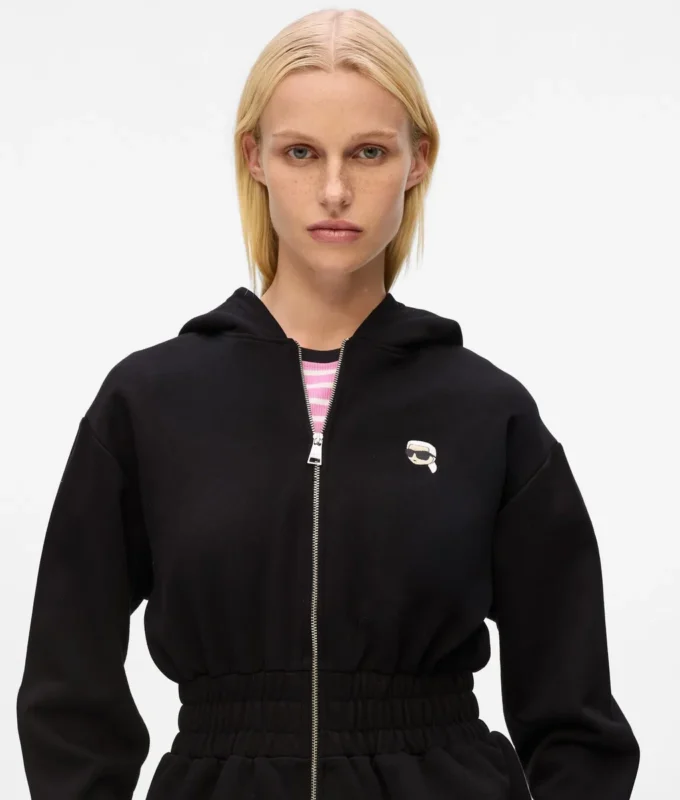 Sudadera con capucha y cremallera ajustada Ikon