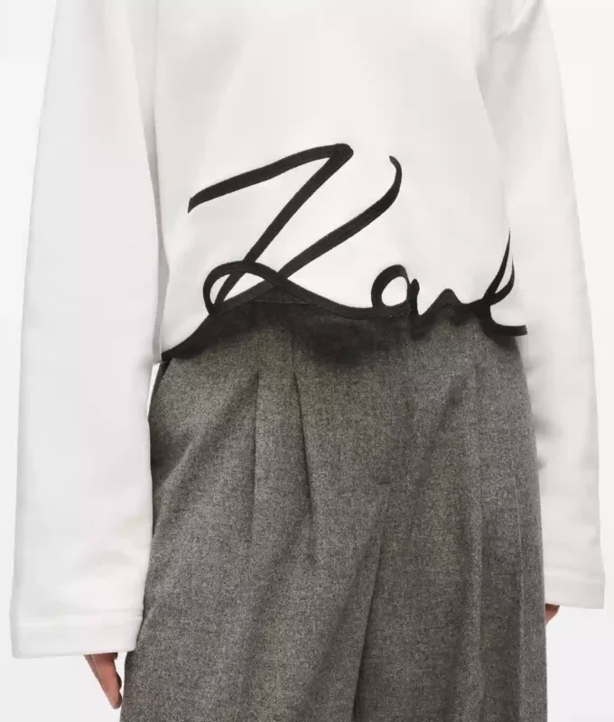 Sudadera con capucha y dobladillo Signature