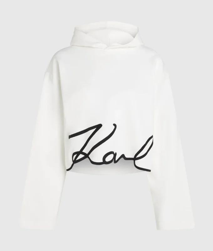 Sudadera con capucha y dobladillo Signature