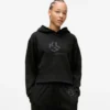 Sudadera con capucha y monograma con tachuelas