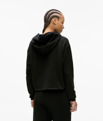 Sudadera con capucha y monograma con tachuelas