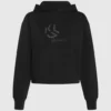 Sudadera con capucha y monograma con tachuelas