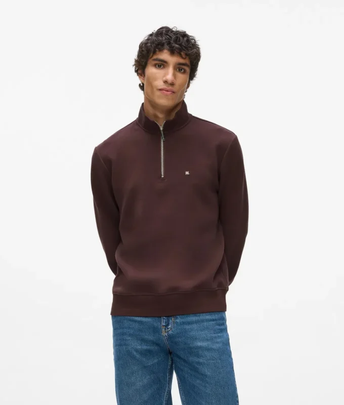 Sudadera con cremallera de un cuarto