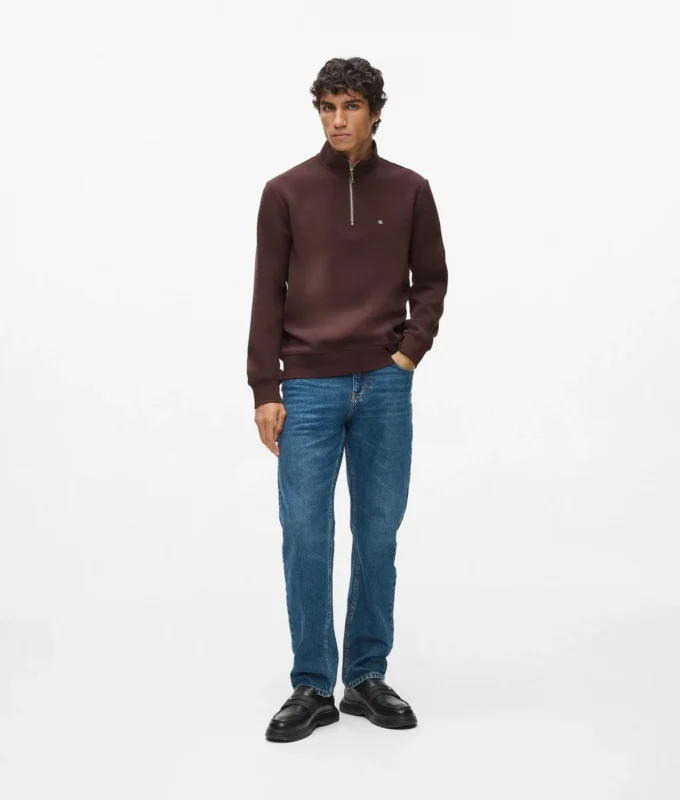Sudadera con cremallera de un cuarto