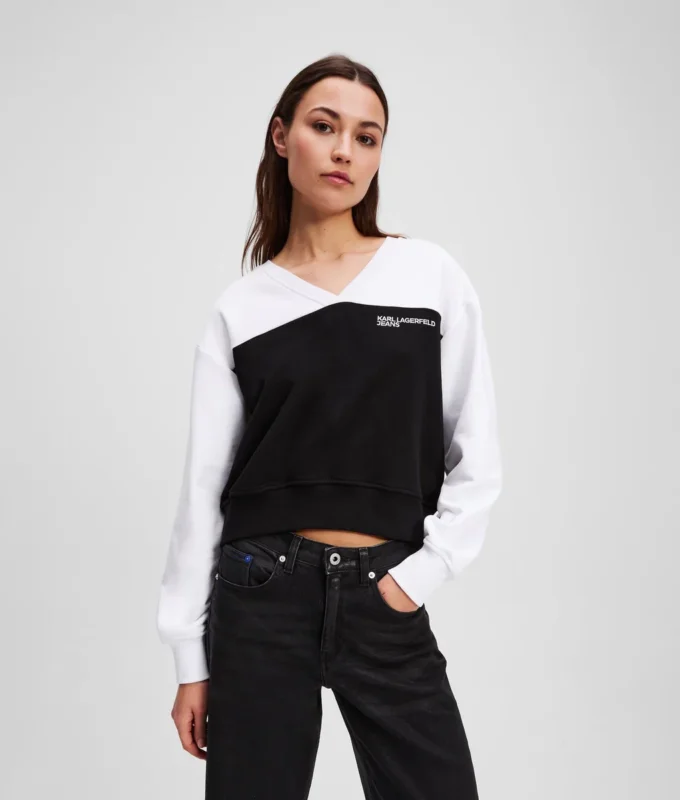 SUDADERA CON CUELLO EN V