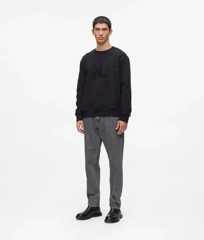 Sudadera con monograma de lentejuelas