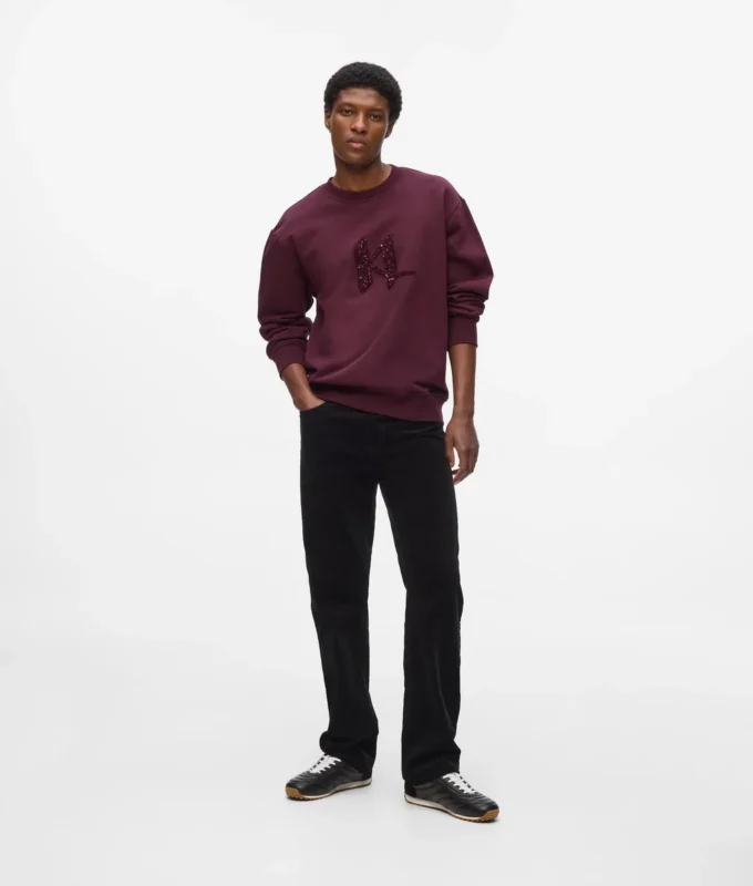 Sudadera con monograma de lentejuelas