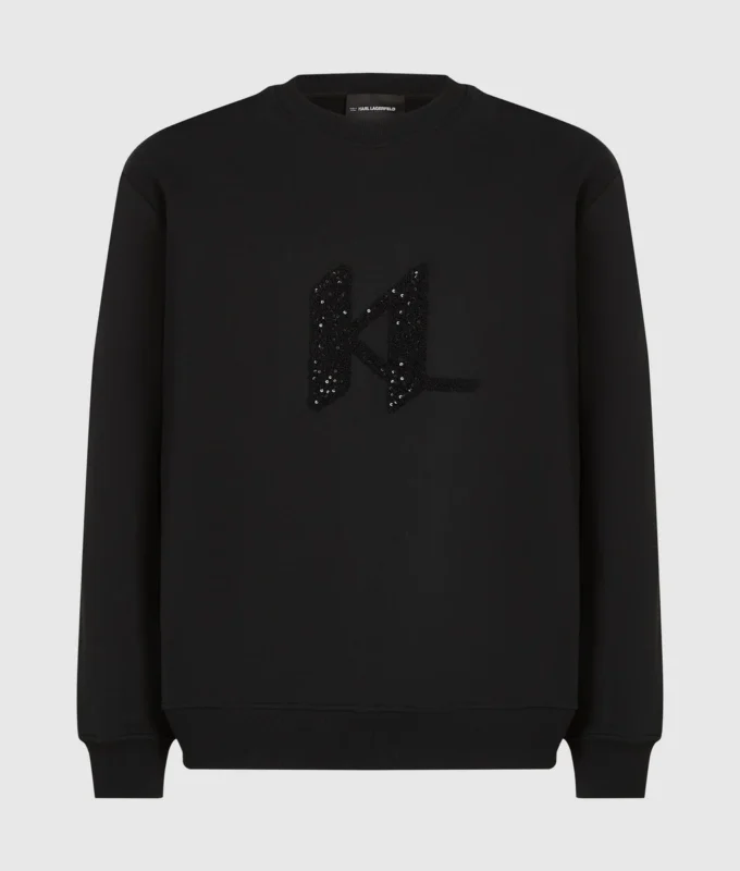Sudadera con monograma de lentejuelas