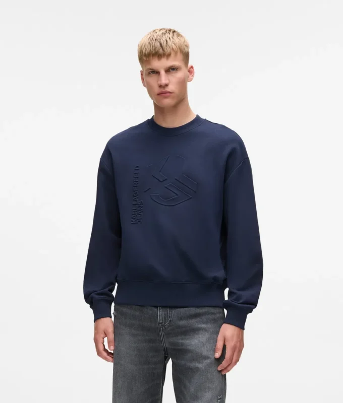 Sudadera con monograma en relieve