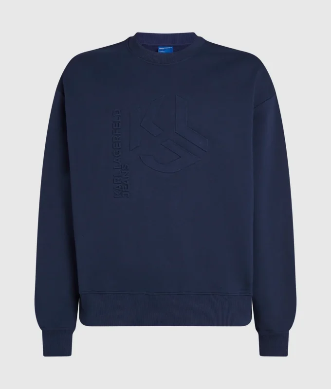 Sudadera con monograma en relieve