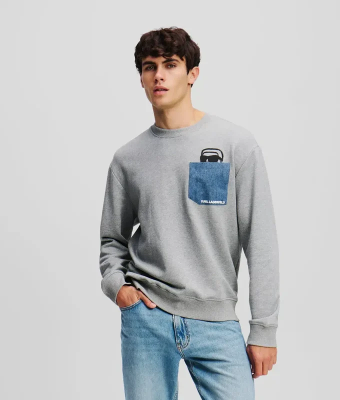 SUDADERA IKON DENIM POCKET
