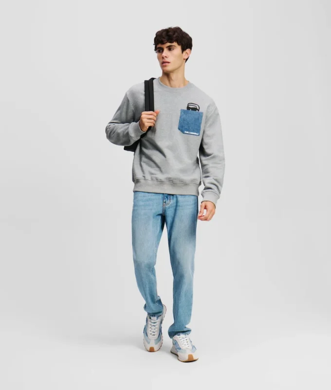 SUDADERA IKON DENIM POCKET