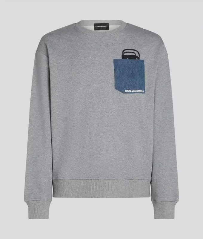 SUDADERA IKON DENIM POCKET