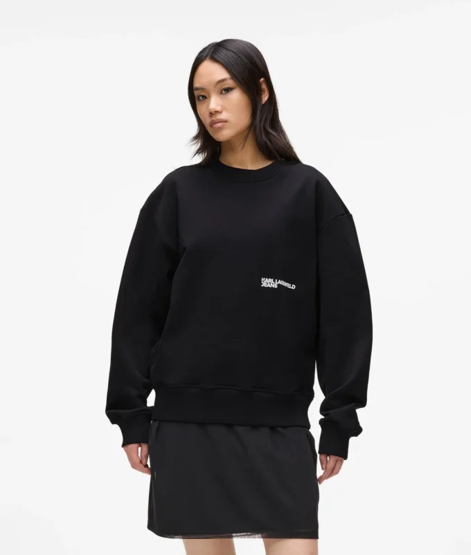 Sudadera relajada con cita de Karl