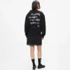 Sudadera relajada con cita de Karl