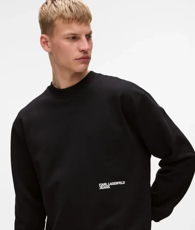 Sudadera relajada con cita de Karl