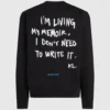 Sudadera relajada con cita de Karl