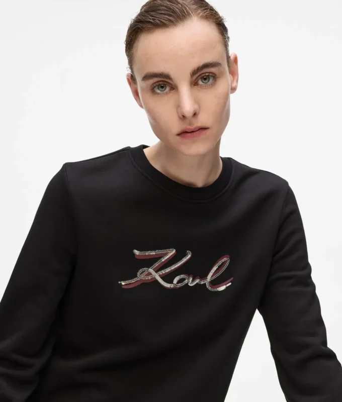 Sudadera Signature con lentejuelas