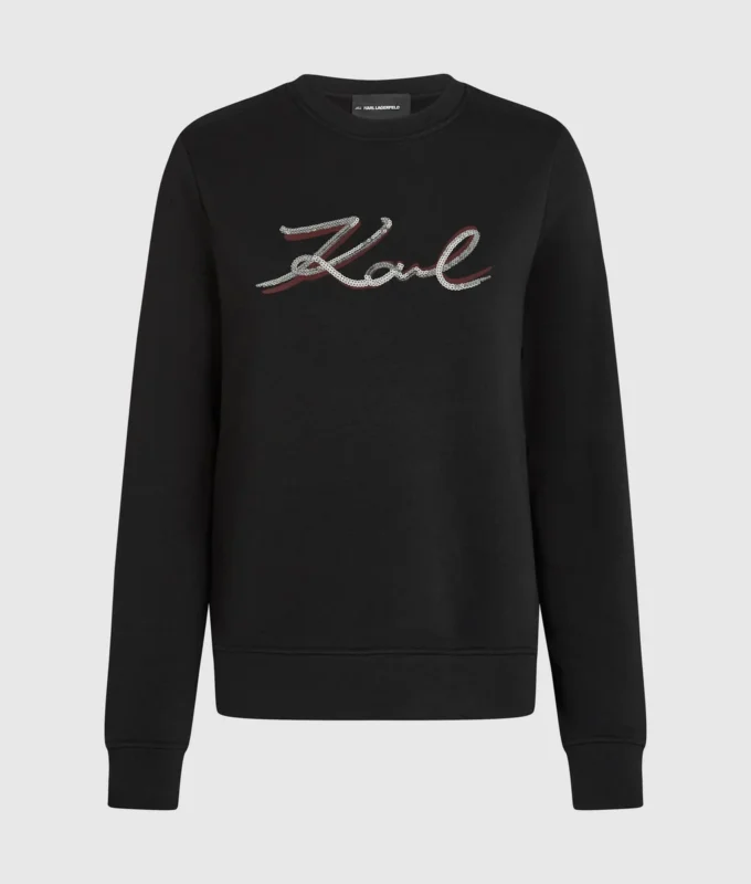 Sudadera Signature con lentejuelas