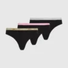 Tanga con cintura multicolor – Pack de 3