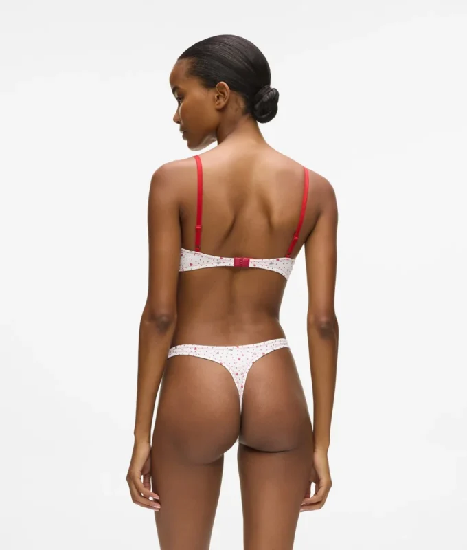 Tanga con estampado de corazones