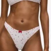 Tanga con estampado de corazones
