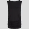TOP CON CUELLO BARCO Y FRUNCIDOS