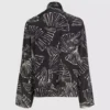 Top con estampado de abanicos