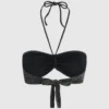 Top de bikini bandeau metalizado