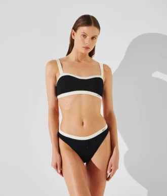 TOP DE BIKINI BANDEAU MONOCROMÁTICO