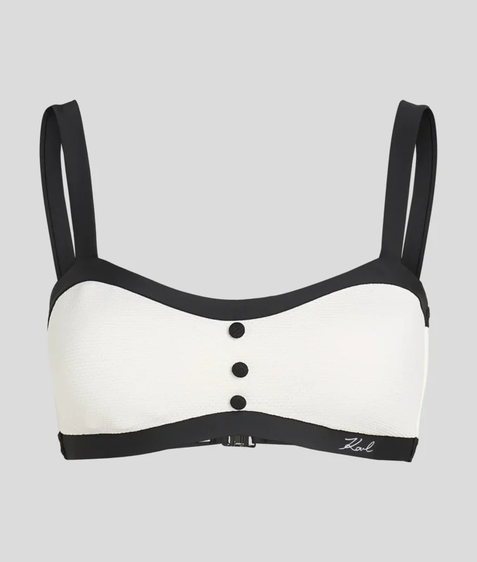TOP DE BIKINI BANDEAU MONOCROMÁTICO