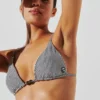 TOP DE BIKINI DE TRIÁNGULO A RAYAS IKON
