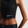 TOP DE DENIM RECUBIERTO