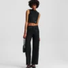 TOP DE DENIM RECUBIERTO