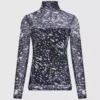 Top de malla con estampado integral