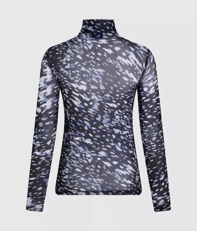 Top de malla con estampado integral