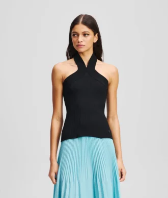 TOP DE PUNTO CON CUELLO HALTER