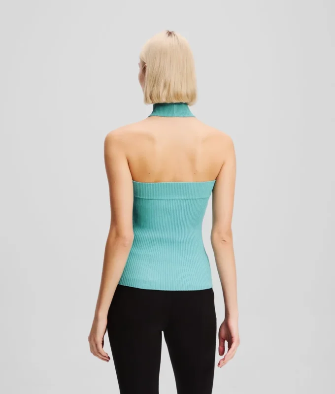 TOP DE PUNTO CON CUELLO HALTER