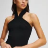 TOP DE PUNTO CON CUELLO HALTER