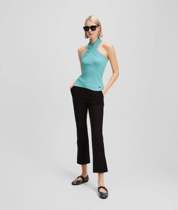 TOP DE PUNTO CON CUELLO HALTER