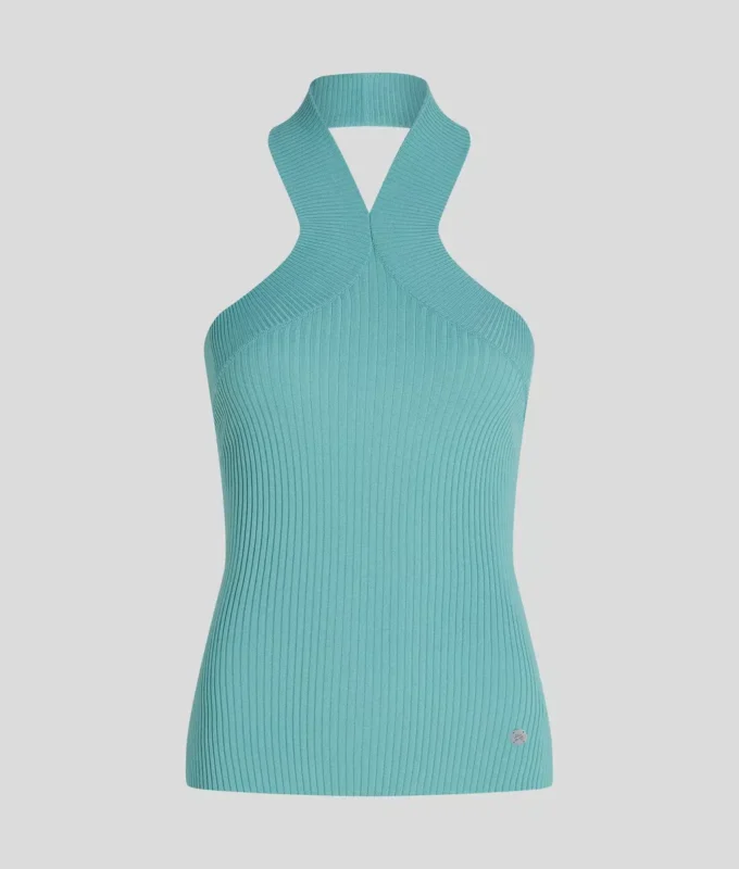 TOP DE PUNTO CON CUELLO HALTER