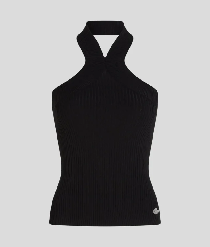 TOP DE PUNTO CON CUELLO HALTER
