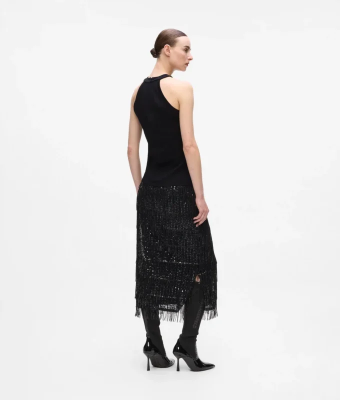 Top halter con pedrería