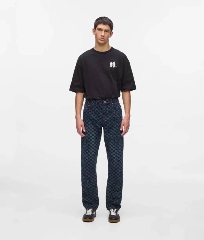 Vaqueros con estampado Monogram integral