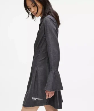 Vestido acampanado de mezclilla