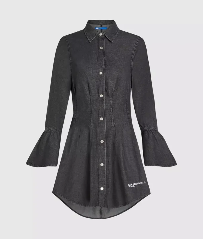 Vestido acampanado de mezclilla